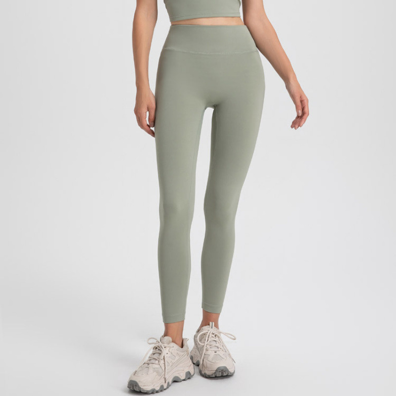 Nuevo cross-border fitness nube sensación ultra suave caderas de cintura alta mujer elástica desnuda sensación deportiva de correr ropa de yoga pantalones al por mayor