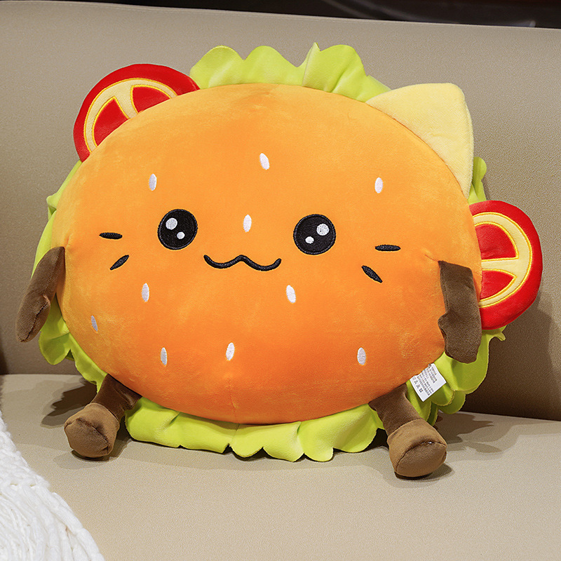 Cojín de Peluche con Forma de Comida de Franela para Cama