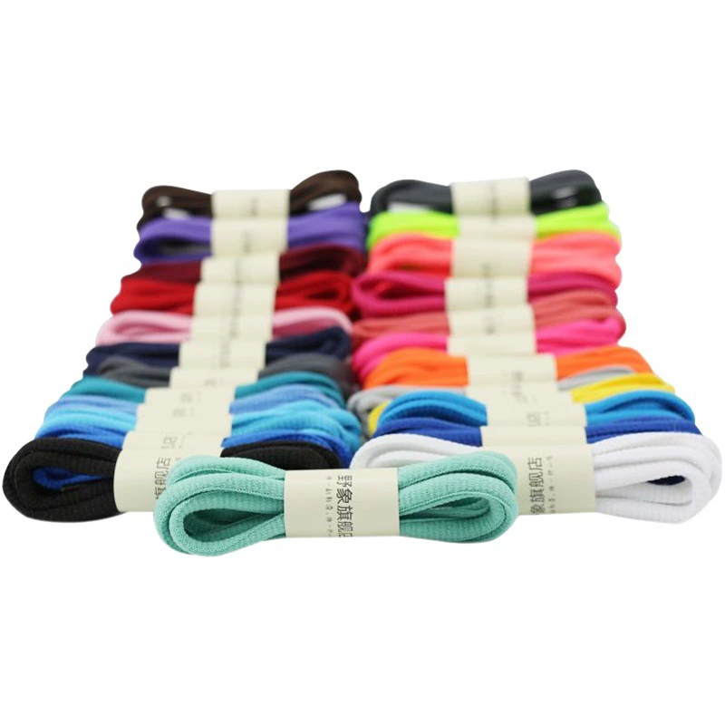 Дикий слон спот оптовая полукруглая шнурка баскетбольная обувь повседневная обувь обувь рабочая веревка черно-белая цветная шнурка