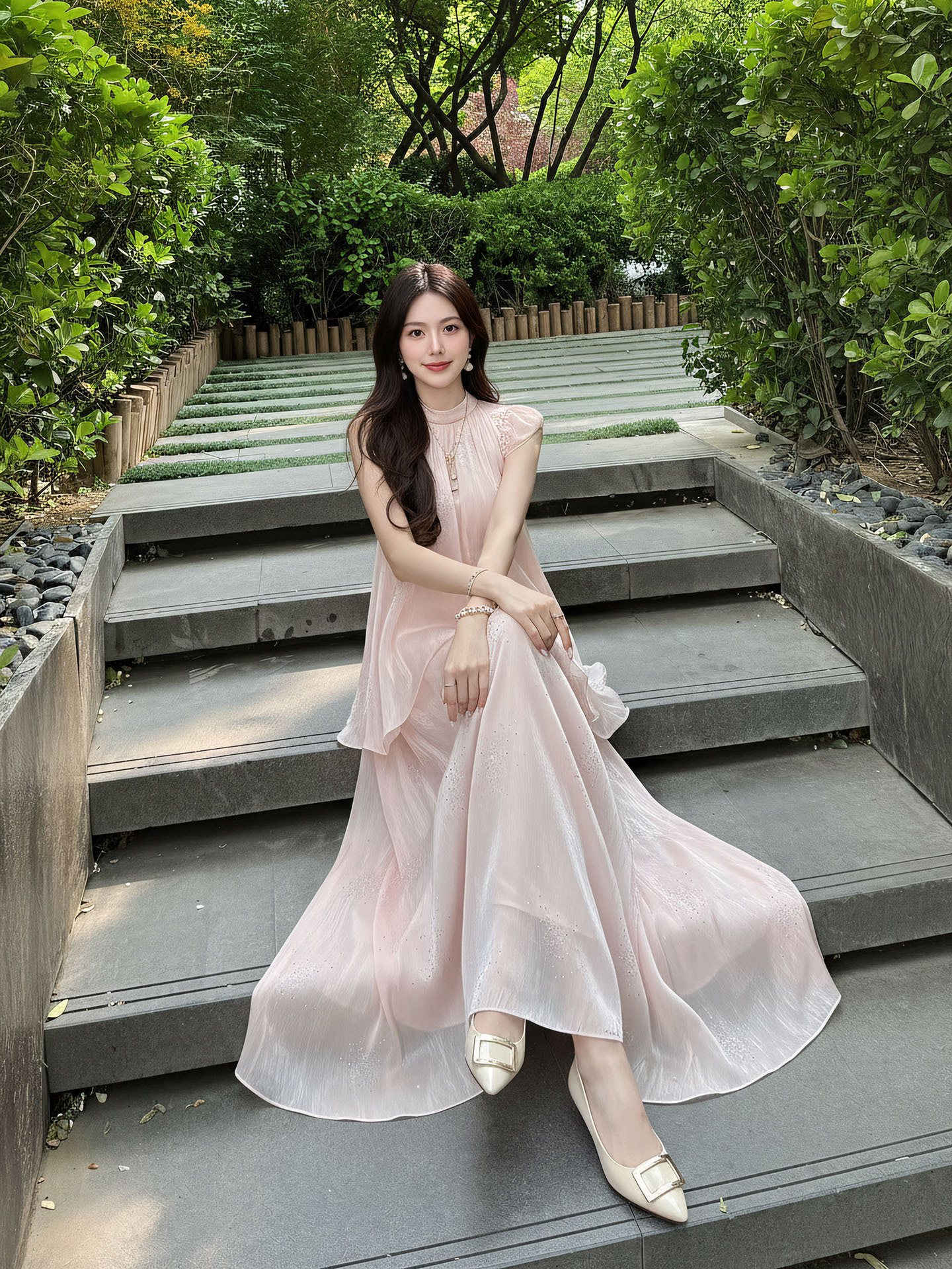 Bộ áo ren hoa + chân váy đính đá hai mảnh phong cách tân cổ điển — Trang chủ, bộ đồ, nửa váy