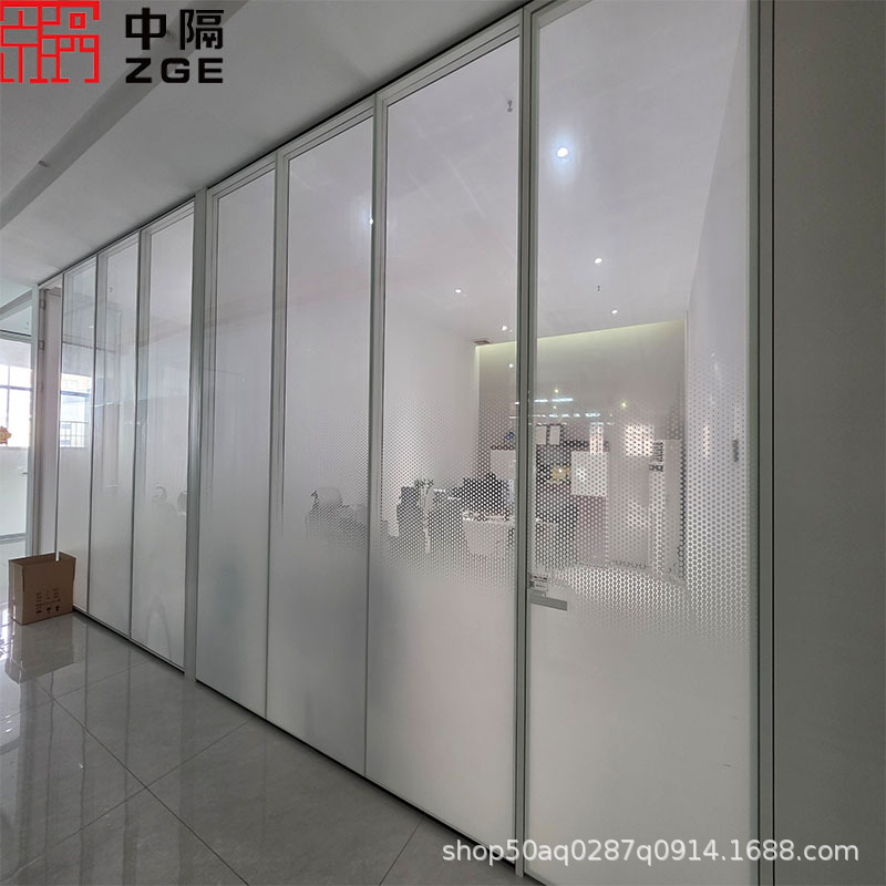 铝合金玻璃隔断墙 办公室高隔间 安装服务 全景玻璃隔断