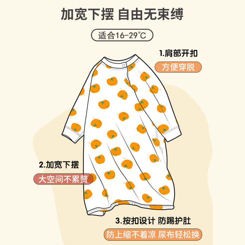 新生儿婴儿衣服纯棉连体衣睡袍无骨婴幼儿爬服哈衣春秋装一件代发