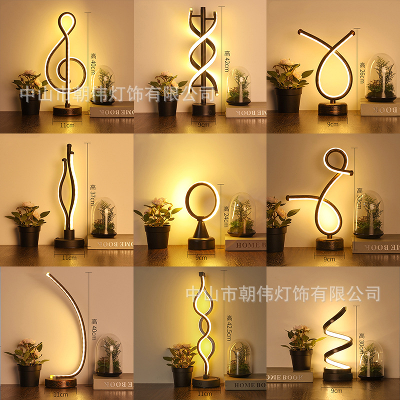 Modern Minimalist LED Rechargeable Desk Lamp Eye-Care Bedside Lamp for Bedroom Study Desk Hotel Bar Creative Lamp