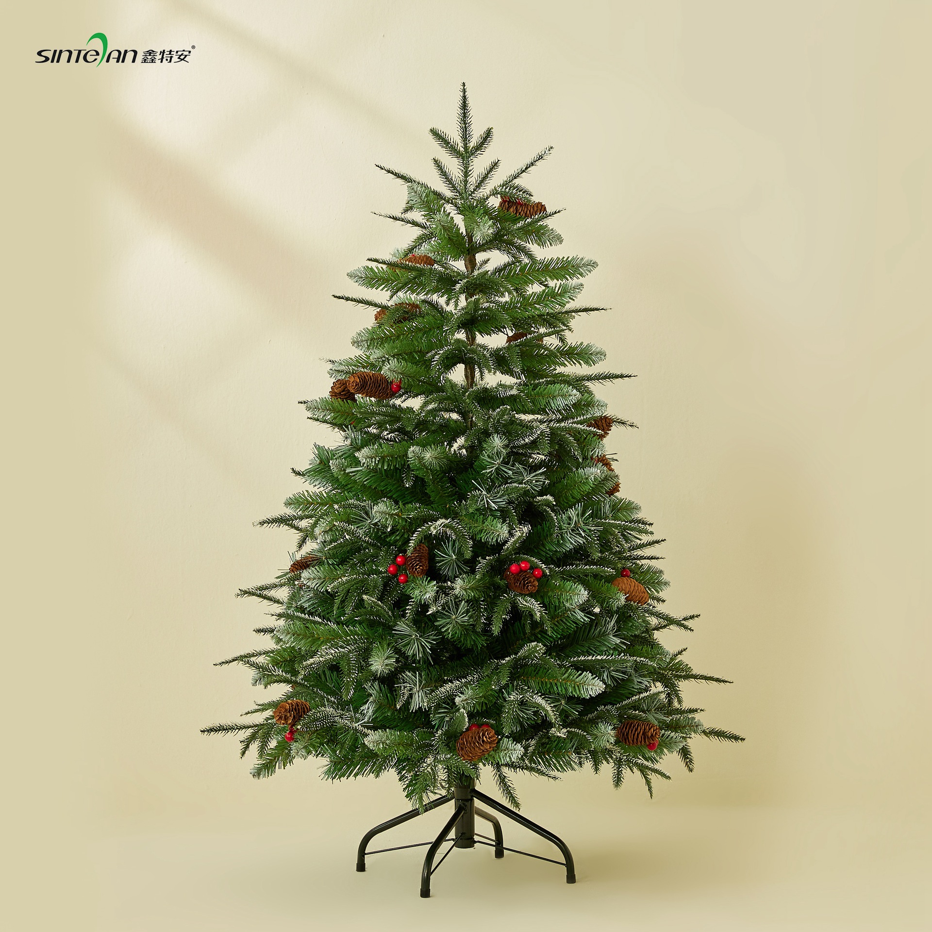 Árbol de Navidad con PE blanco, decoración del hogar, decoraciones navideñas de supermercado, decoración de ambiente, regalos, piñas, árbol de Navidad artificial