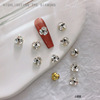 Nail decoration, metal nail sequins, accessory with rhinestones for nails, wholesale, ready-made product