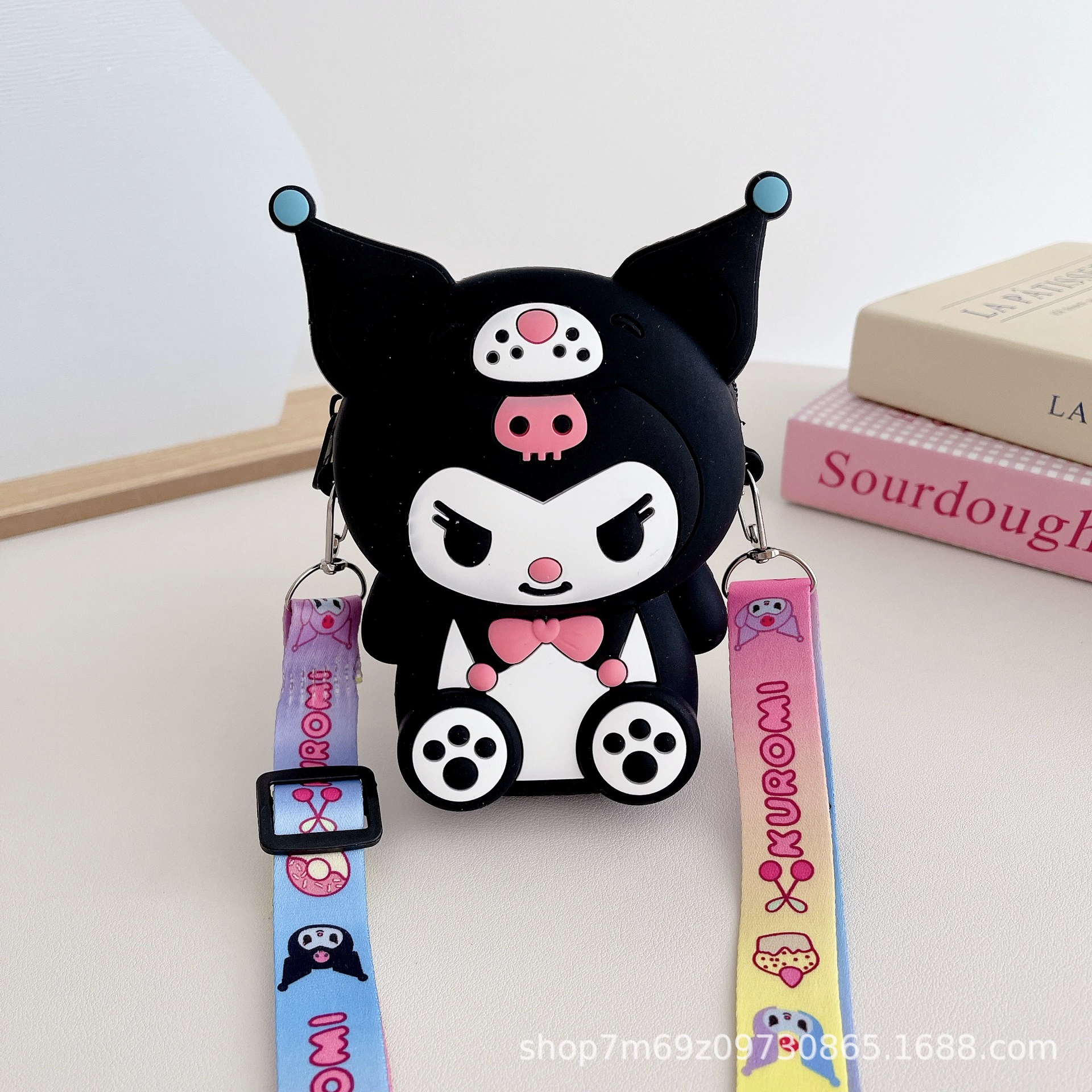 Children's bag, cartoon brand wallet, fashionable silicone shoulder bag