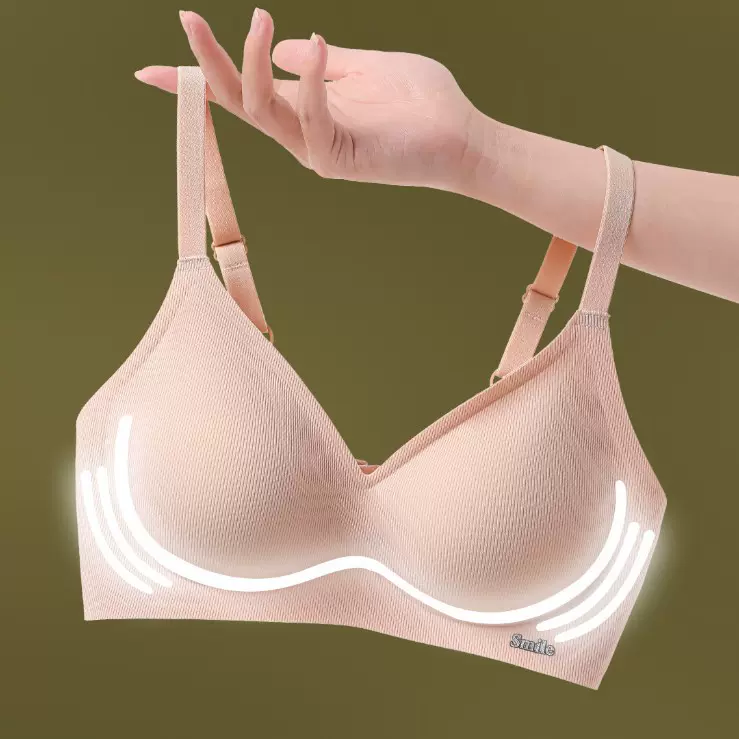 内衣女小胸聚拢收副乳防下垂3D果冻条软支撑无痕无钢圈固定杯文胸