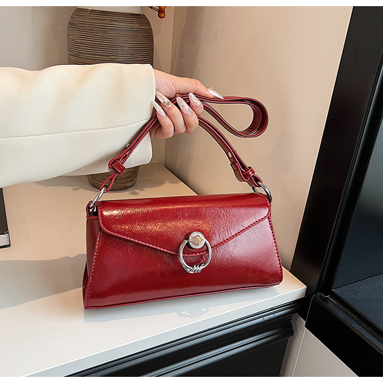 Die beliebte kleine quadratische High-End-Mode-Sticktasche aus Ölwachsleder dieses Jahres, einfache Umhängetasche mit einer Schulter_voghion.com