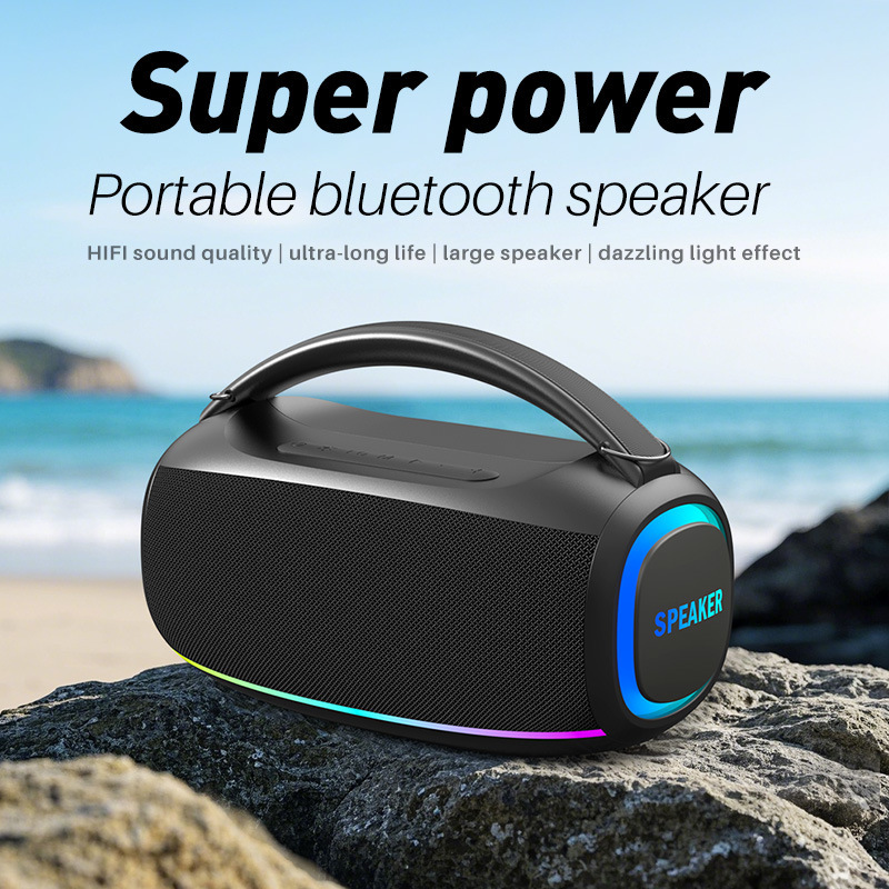 Private Model 40W High-Power Bluetooth Speaker Portable Outdoor Handheld Rgb Light Outdoor Subwoofer Large Speaker