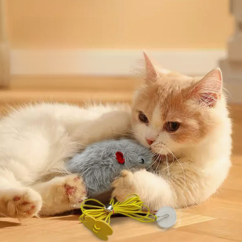 Cat toy hanging elastic barking rat simulation door hanging cat funny stick cat toy swing self-entertainment