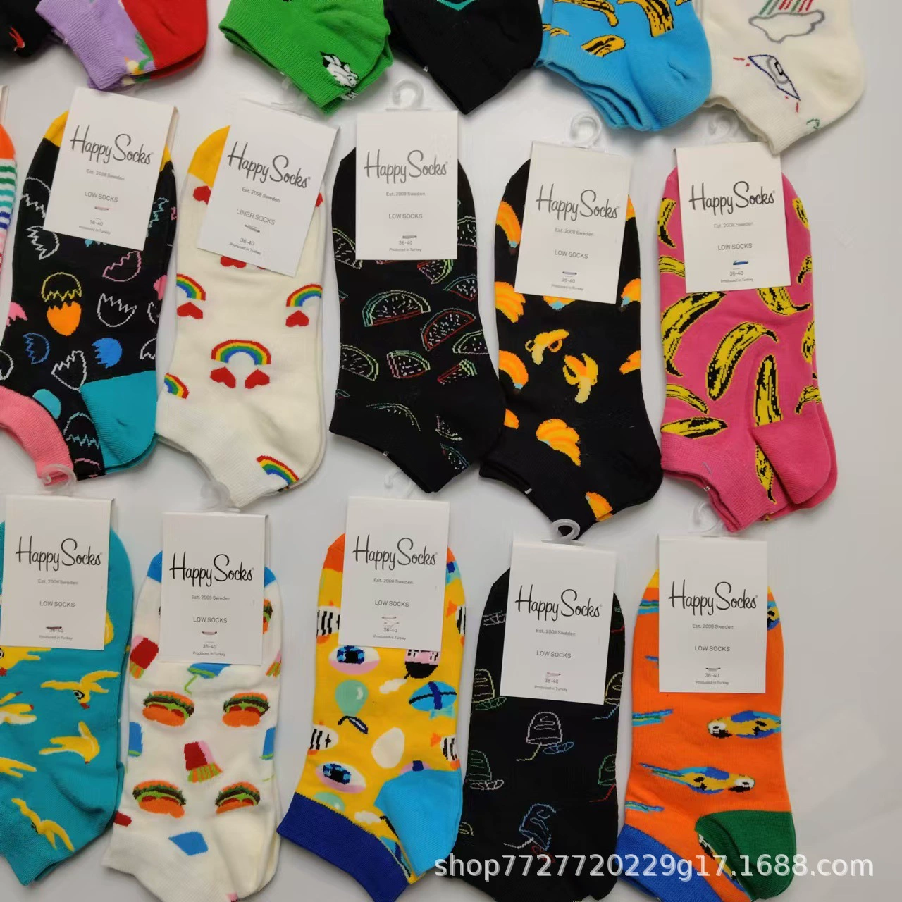 Новая модная HappySocks Four Seasons Мужчины и Женщины мультяшные носки Hi-Socks персонализированные мультфильм носки оптом