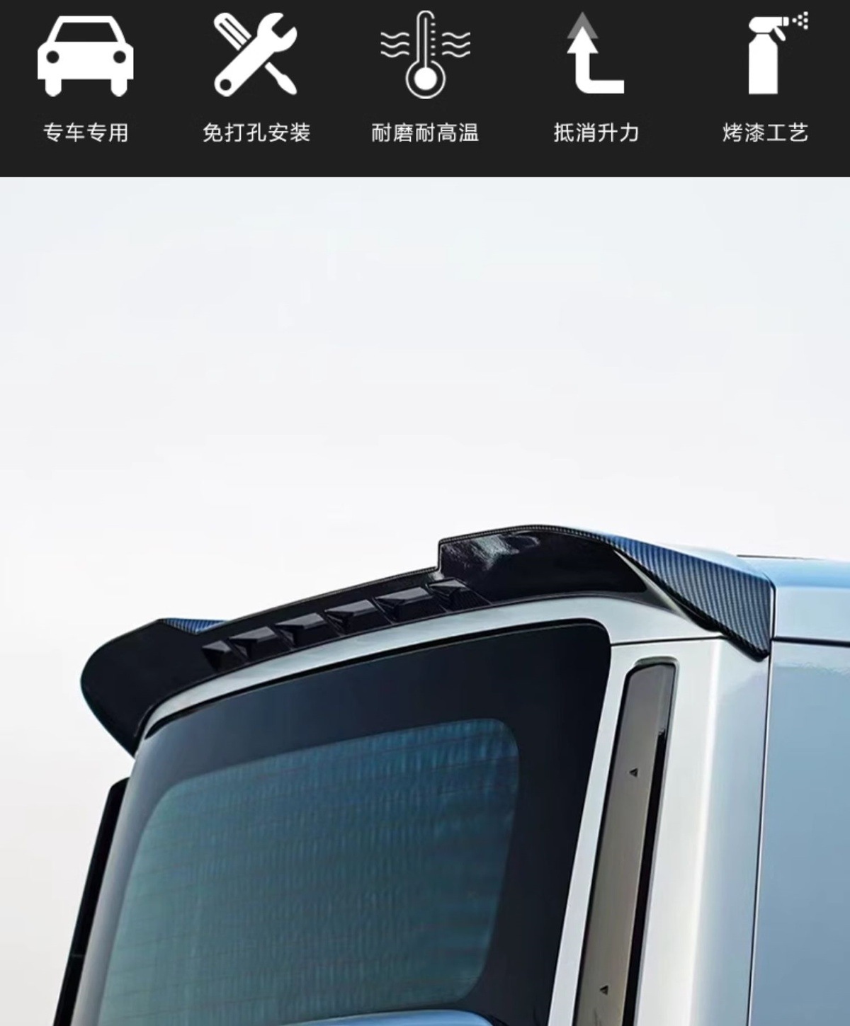 Chery Ecar V23 Rear Wing Top Wing Modification Special Rear Fixed Wind Wing External Accessories, Painted Without Damage