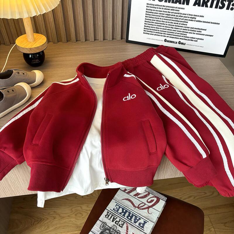 Boys Suit Spring and Autum 2025 New Kidsren's Casual Sportswear Autum Clothing Boys Handsome Jacket Two-Piece Trendy Set Boys Suit Spring and Autum 2025 New Kidsren's Casual Sportswear Autum Clothing Boys Handsome Jacket Two-Piece Trendy Set