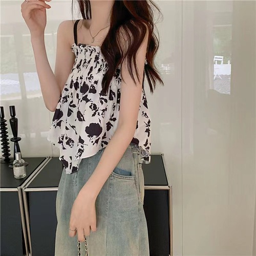 Irregular Straps Tank Top Design Sense Niche Outerwear Layering Summer Thin Version Hot Girl Women Sleeveless Top