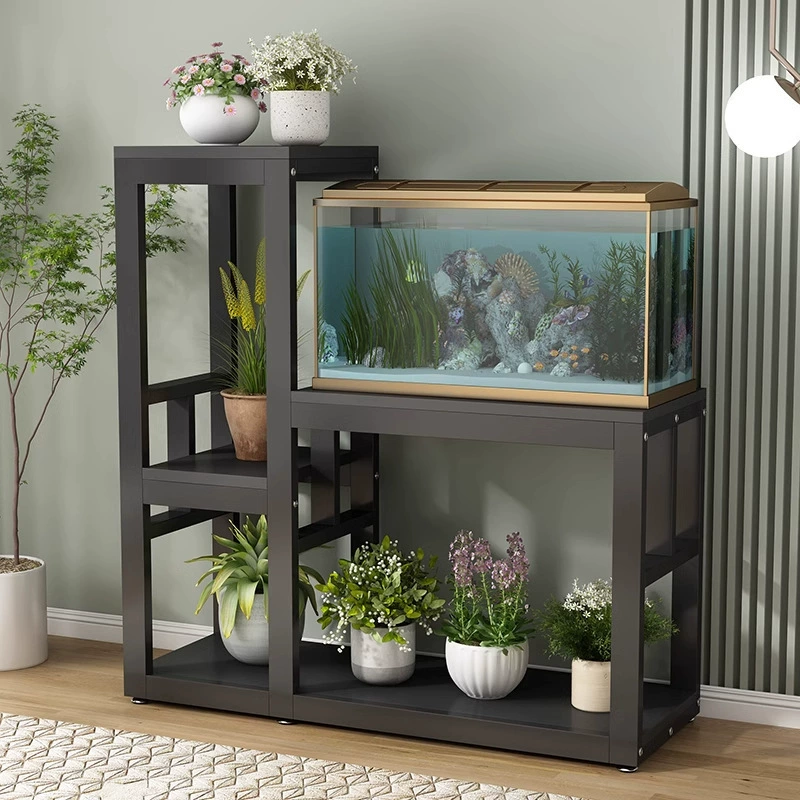 Полка для аквариума, напольная многослойная основа для аквариума, нижний шкаф, металлический несущий комбинированный стол для аквариума, нижняя полка для аквариума, аквариум