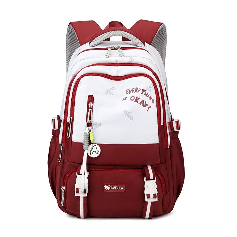 Mochila escolar Jianglida de gran capacidad para estudiantes de secundaria y preparatoria, mochila japonesa ligera de estilo coreano para estudiantes universitarios, venta al por mayor de fábrica