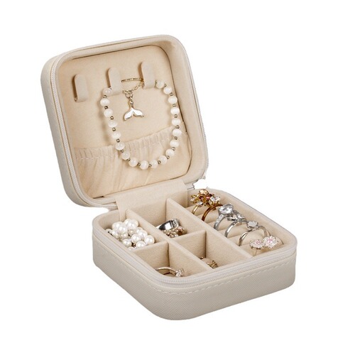ins cross-border mini jewelry storage box travel portable jewelry box compact ring bag decoration box