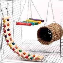 鹦鹉玩具吊环鸟窝楼梯3件套装鸟玩具鸟用品用具跨境爆款