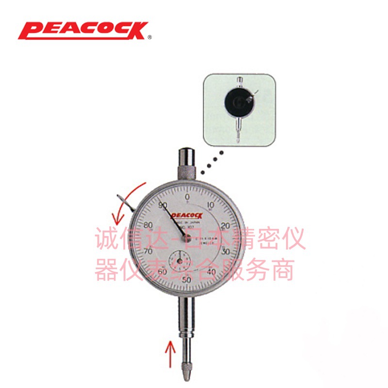 原装日本PEACOCK 孔雀107W 107-E 107-BL 107F-RE 107-SWA 百分表