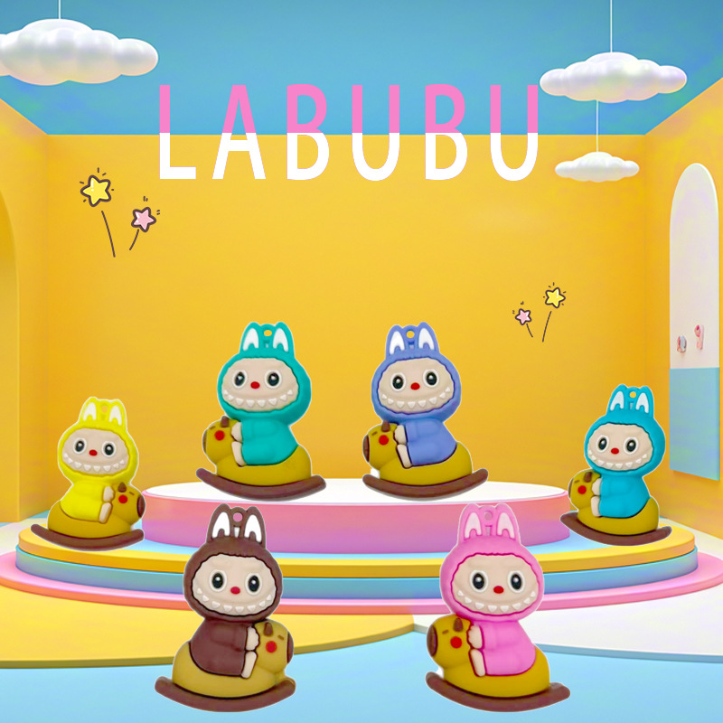 厂家直销卡通拉布布钥匙扣可爱立体公仔学生书包挂件创意挂饰批发