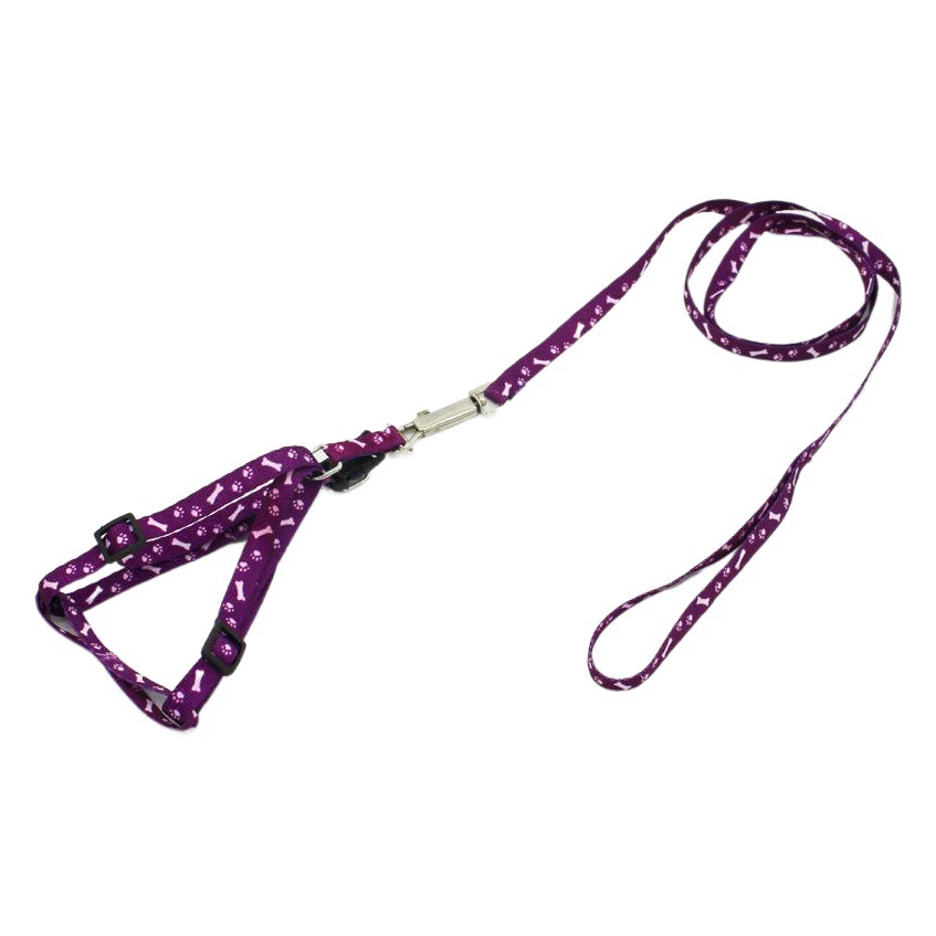 Оптовая ПЭТ поводок КОСТИ ПЕЧАТЬ ПЭТ грудь обратно тяги костюм собаки поводок кошка цепи завод прямой