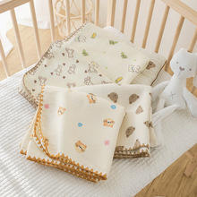 婴儿卡通浴巾a类宝宝纱布包单棉新生婴儿包被儿童包巾夏季盖毯