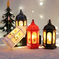 Handheld icicle lantern electronic night light, portable Christmas decoration, hexagonal