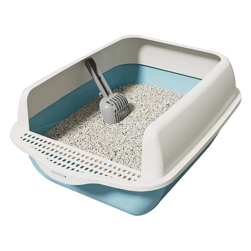 Ящик для кошачьего туалета с защитой от брызг, большой полузакрытый кошачий Туалет, открытый высокий забор, кошачий Туалет, товары для кошек оптом