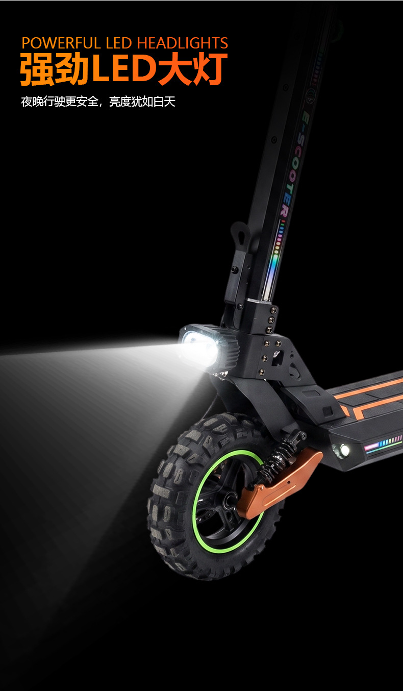 Cross-border exclusive supply of single and double sled electric scooters, dual-use for snow and land, three-in-one adult outdoor snowmobile
