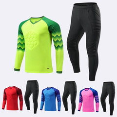 Football goalkeeper set men adult match training goalkeeper suit children long sleeve dragon gate clothes with printing word wholesale