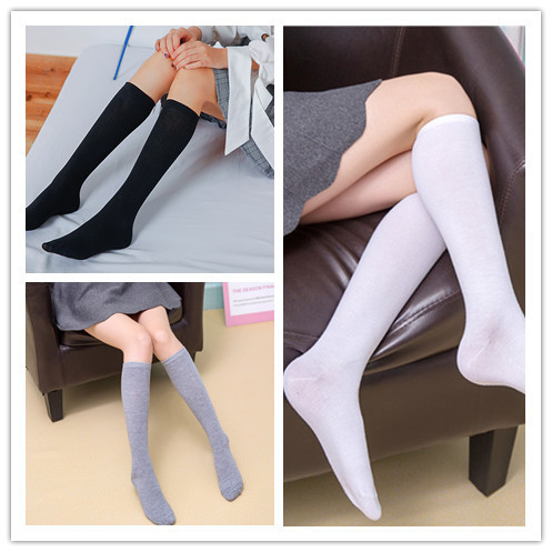 Long socks for women's calves spring and summer student long socks knee-high socks Japanese jk stockings college style knee-high socks pile socks