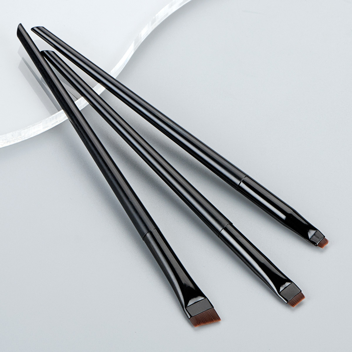 Simple Style Commute Artificial Fiber Plastic Plastic Handle Makeup Brushes 3 Pieces display picture 3