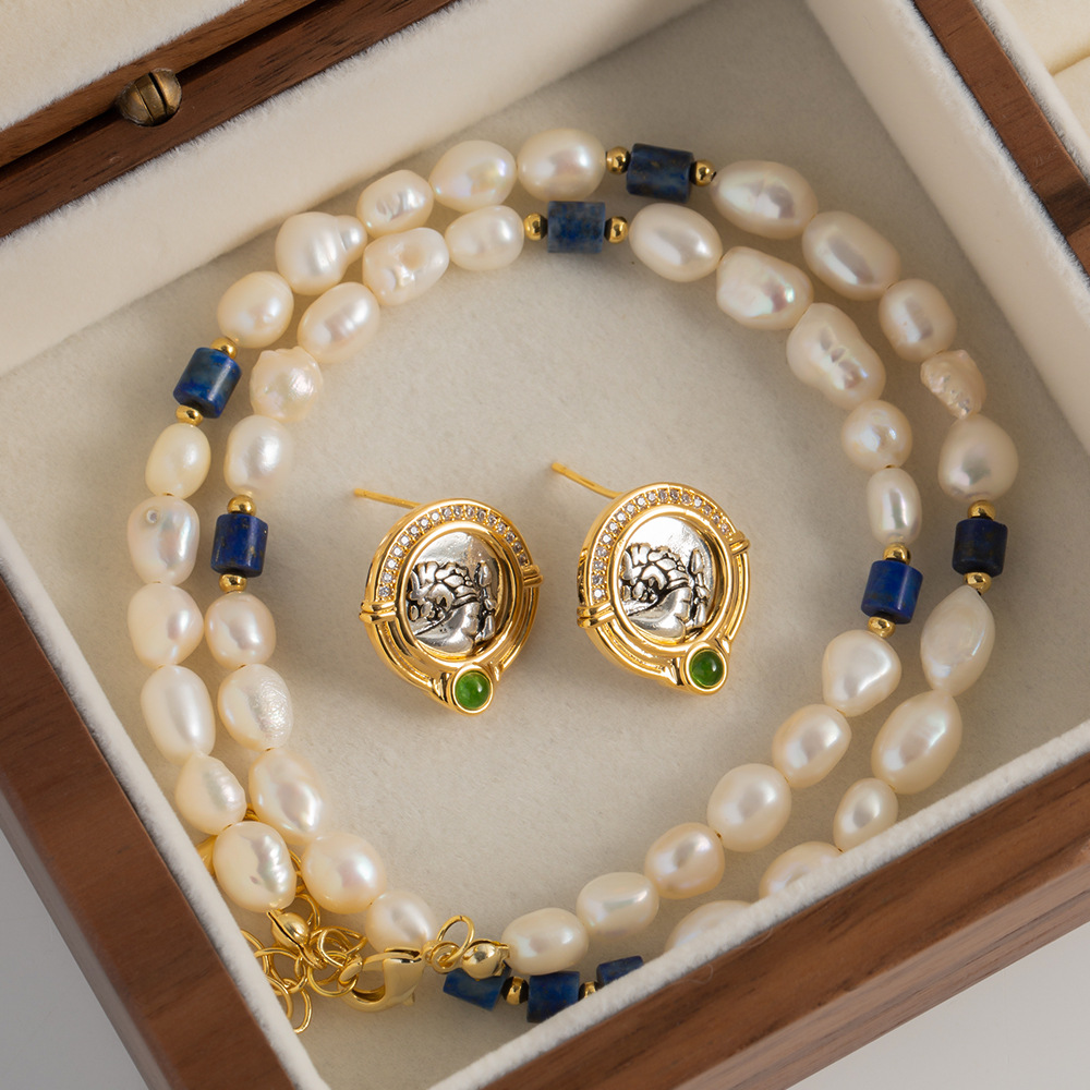 Vintage Style Geometric Copper Plating Ear Studs 1 Pair