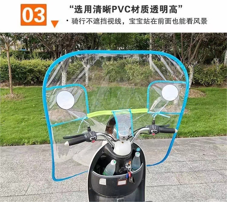 Electric Vehicle Windshield, Transparent Summer Windproof Universal Rain Cover, Rain Shield for Motorcycles