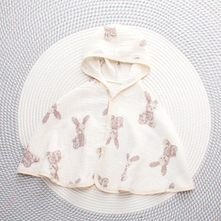 Newborn Ultra-thin Pure Cotton Gauze Sunscreen Cloak Summer Sweat Absorbing Breathable Baby Air-conditioned Room Shawl Korean ins