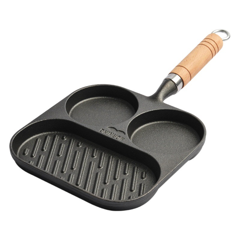 Pequeña felicidad tres en uno desayuno tortilla pan sin recubrimiento puro hierro fundido pan saludable durable hogar