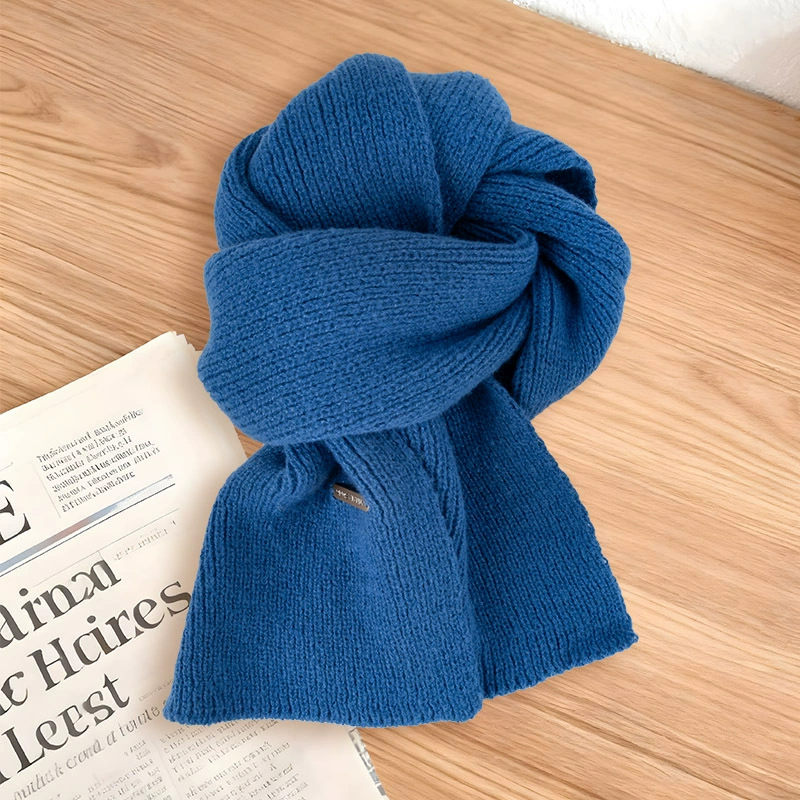 Длинный knitted шарф, универсальный демисезон, городской стиль, простой элегантный дизайн (много цветов)