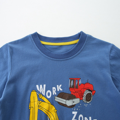 Cross-border supply 24 Summer New Men's Children's T-shirts European and American Style Cartoon Print Round Neck Sweatshirts Mixed Batch