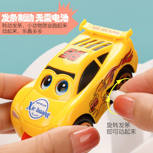 Clockwork Chick Frog Simulation Plush Jumping Chicken Children's Wind Up Rabbit Dinosaur Animal Nostalgic Toy Hot Sale