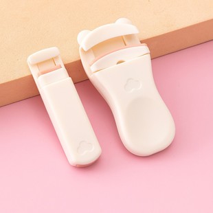 Plastic Portable Mini Eyelash Curler Women's Curling Partial Wide Angle Eyelash Curler with Replacement Rubber Pad