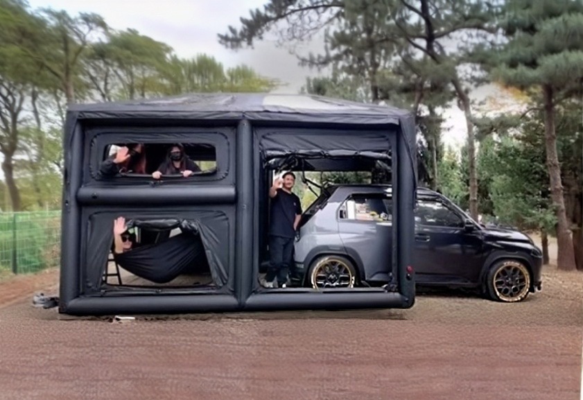 Customized New Car Camping Style Villa Inflatable Tent Outdoor Foldableable Portable Suv Pickup Rv Tail Tent