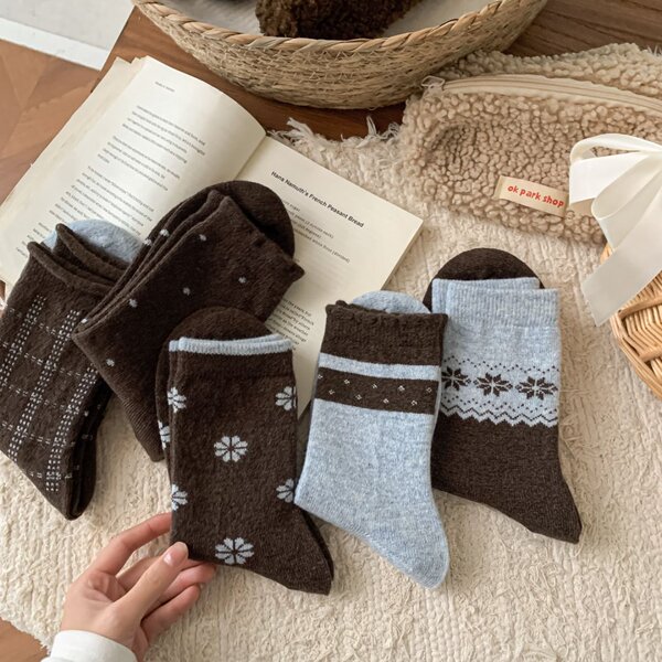 Demi-season woolen warm winter socks