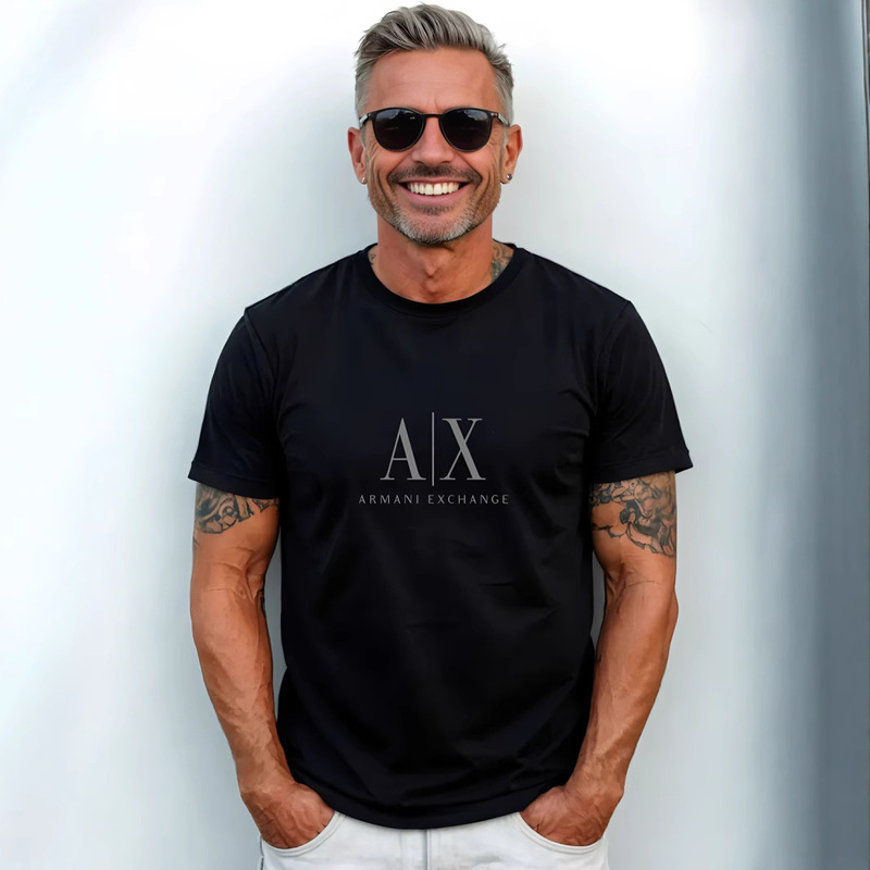 Cotton Short-Sleeved T-Shirt Summer New Trendyy Simple Versatile Casual Men's Tops Loose Stylish European Men's Clothing Cotton Short-Sleeved T-Shirt Summer New Trendyy Simple Versatile Casual Men's Tops Loose Stylish European Men's Clothing