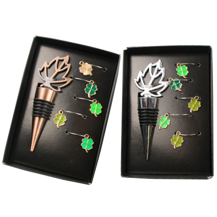 Kit de tapón de vino creativo anillo de vidrio de vino tinto anillo colgante de vidrio de vino Kit de tapón de vino de calabaza de Halloween