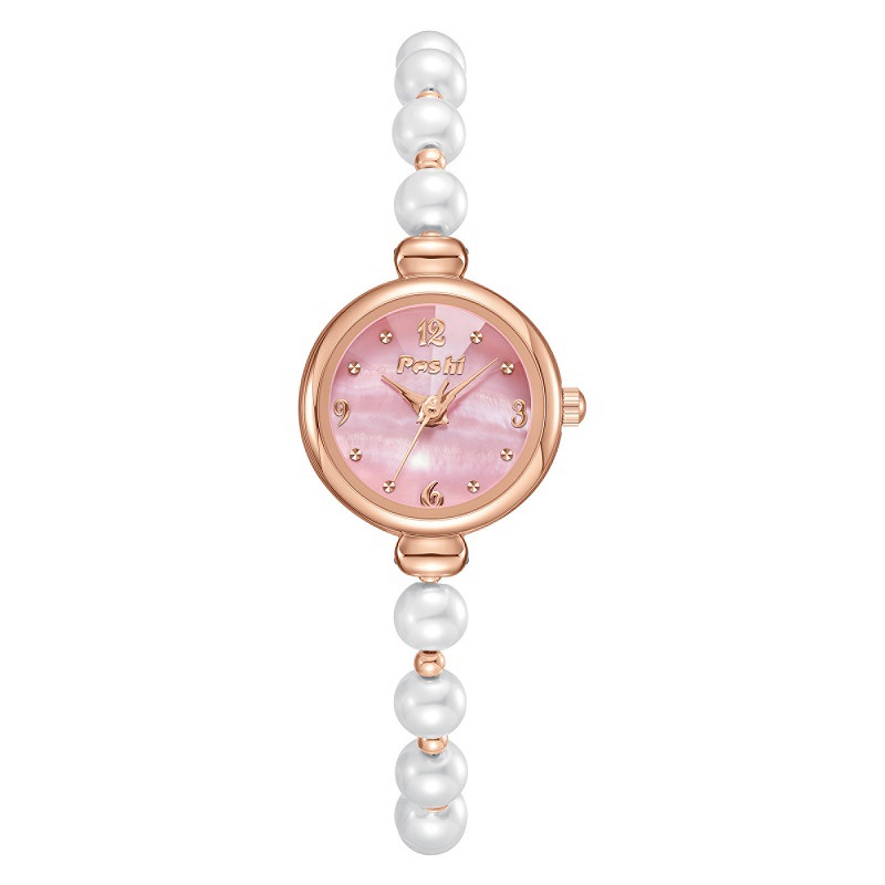 POSHI reloj de moda de nicho para mujer tendencia simple reloj de cuarzo para mujer pulsera de perlas reloj para mujer