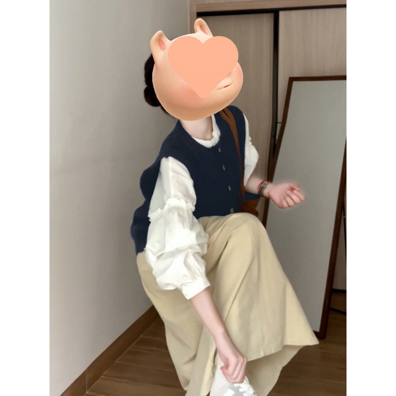 衬衫马甲套装长裙2025早秋新款半身连衣裙子女春秋韩系时尚感穿搭|undefined