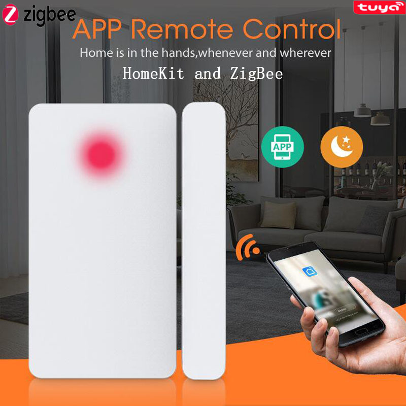 苹果HomeKit and ZigBee智能双模门磁wifi涂鸦Homekit门磁报警