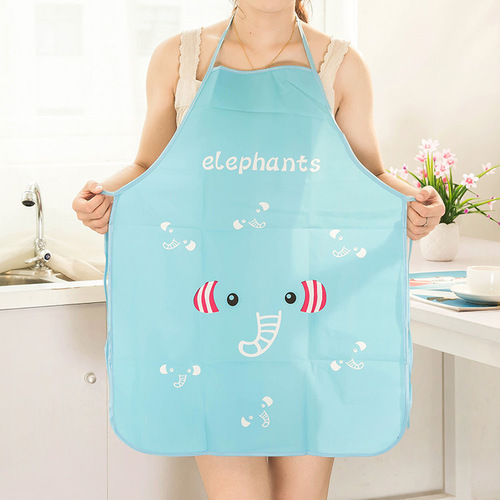 New Semi-Bodysuit Apron PVC Apron Cute Stain-Proof Sleeveless Apron Oilproof Waterproof Multiple Styles Available