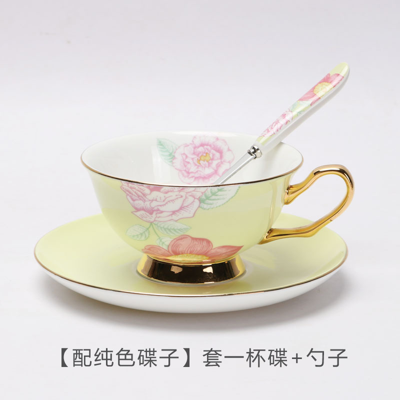 China de hueso taza de café y platillo traje hogar europeo lujo británico tarde té Taza de cerámica juego de té caja de regalo traje