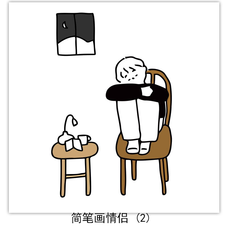 Nórdico ins estilo línea perro blanco y negro pintura decorativa dormitorio cabecera mural habitación de los niños colgando pintura decoración de escritorio núcleo